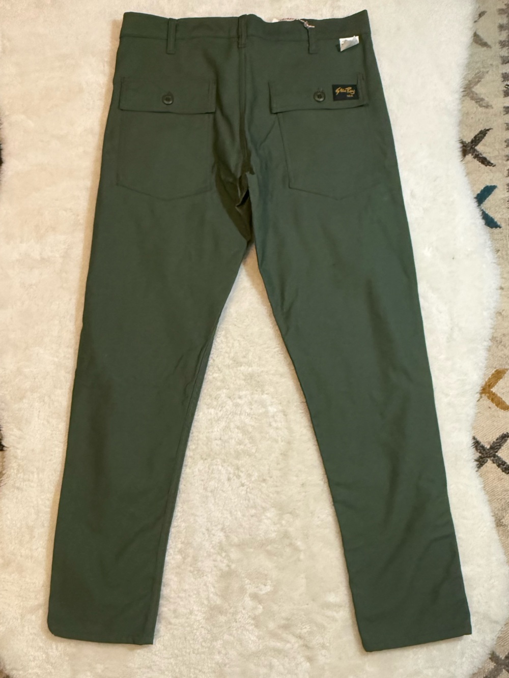 Stan Ray Military Green Work Pants with Button Flap